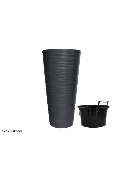 MACETERO KUMSAL NÂº1 5.5L 30X57 CM ANTRACI