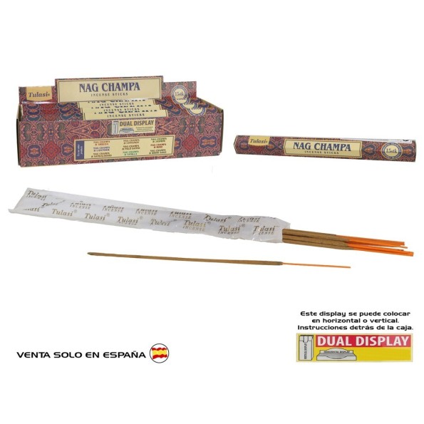 INCIENSO 15G 14 STICKS TULASI NAG CHAMPA -ORIGINAL