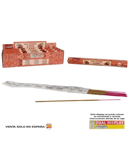 INCIENSO 15G 14 STICKS  TULASI NAG CHAMPA ROSE
