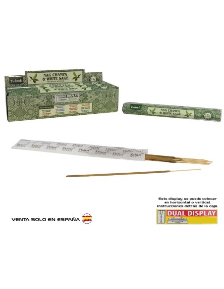 INCIENSO 15G 14 STICKS TULASI NAG CHAMPA WHITESAGE