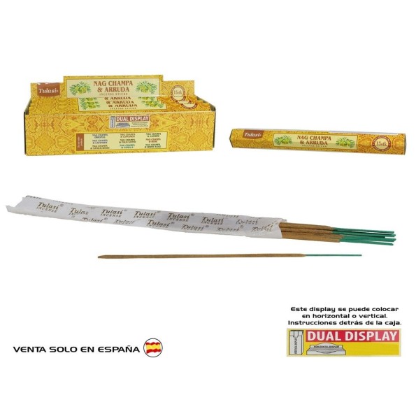 INCIENSO 15G 14 STICKS TULASI NAG CHAMPA ARRUDA