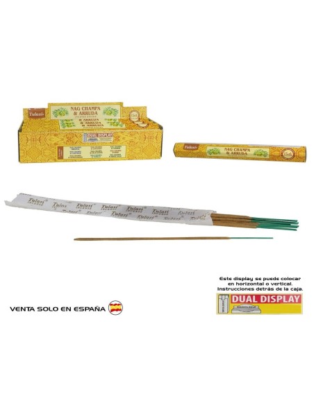 INCIENSO 15G 14 STICKS TULASI NAG CHAMPA ARRUDA