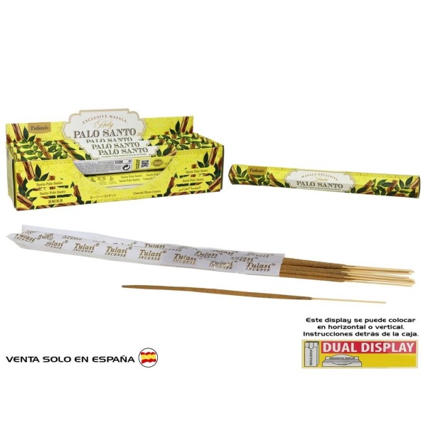 INCIENSO 15G 14 STICKS TULASI HOLY PALO SANTO