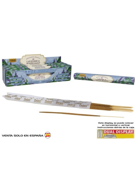 INCIENSO 15G 14 STICKS TULASI LAVENDER & WHITE SAGE
