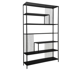 ESTANTERIA METAL 120X30,5X199 NEGRO