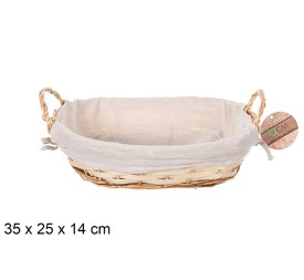 CESTA MIMBRE OVALADA CON ASAS COLOR NATURAL CON TEL