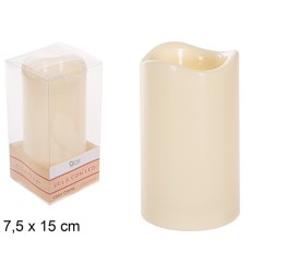 VELA CREMA LED LLAMA MOVIL 7.5X15CM