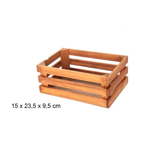 CAJA MADERA LISTONES MARRÓN