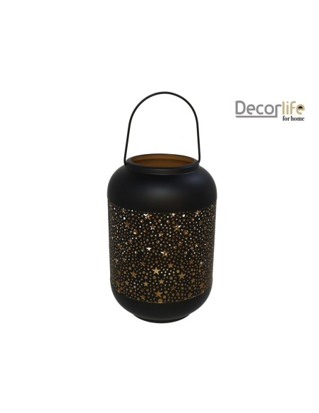 PORTAVELA METAL C/ASA DORADO/NEGRO 17,5X27CM