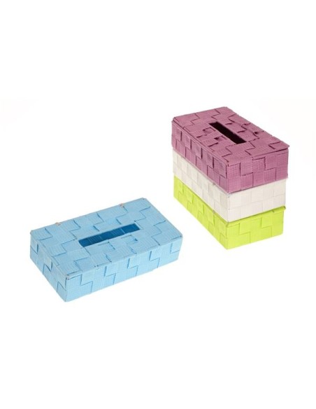 SERVILLETERO NAILON SURT ROSA, AZUL, BLANCO, VERDE 25X13X7CM SERVILLETERO NAILON SURT ROSA, AZUL, BLANCO, VERDE 25X13X7CM