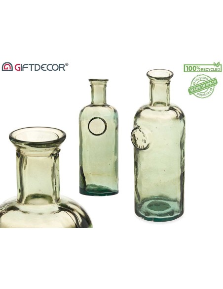 BOTELLA DECORATIVA VIDRIO STAMP 35CM