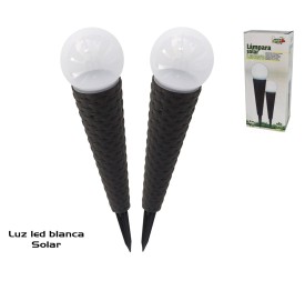SET 2 LAMPARA SOLAR PL.LUCERO 43.5X9.6CM