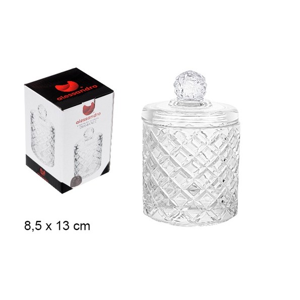 BOMBONERA CRISTAL DIAMANTE 8,5X13 CM