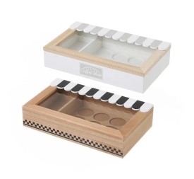 CAJA CÁPSULAS 2/M MDF-CRISTAL 27 X 16 X 5,50 CM