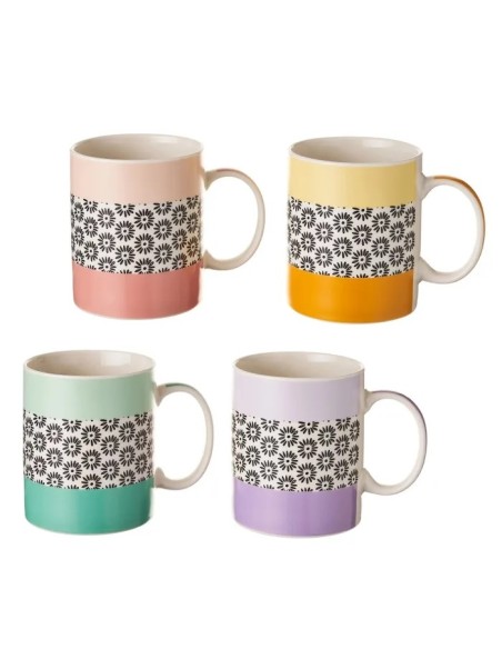TAZA MUG 340 CC 4/M CERÁMICA 12 X 8 X 9,60 CM (0984)