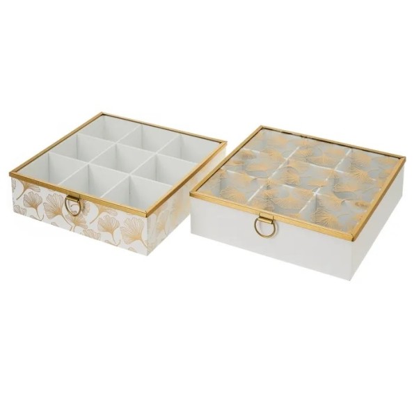 CAJA 9 COMPARTIMENTOS 2/M GINKGO22 24,50 X 24,50 X 6,80 CM