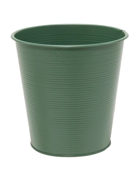 CUBO ZINC CONICO VERDE OLIVA D18.5H18