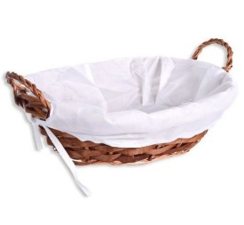 PANERA OVALADA ASAS COLOR MIEL CON FORRO 26X20X8CM
