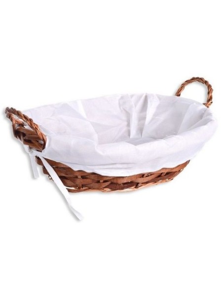 PANERA OVALADA ASAS COLOR MIEL CON FORRO 26X20X8CM