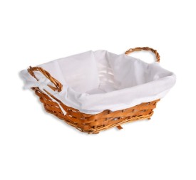 PANERA CUADRADA ASAS COLOR MIEL CON FORRO 22X22X8CM