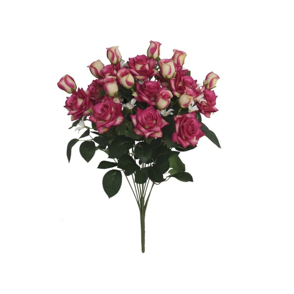 RAMO ROSAS-CAPULLOS X 11-53CM (FUCSIA)