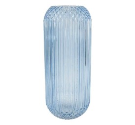 JARRON CRISTAL 15X15X36 AZUL