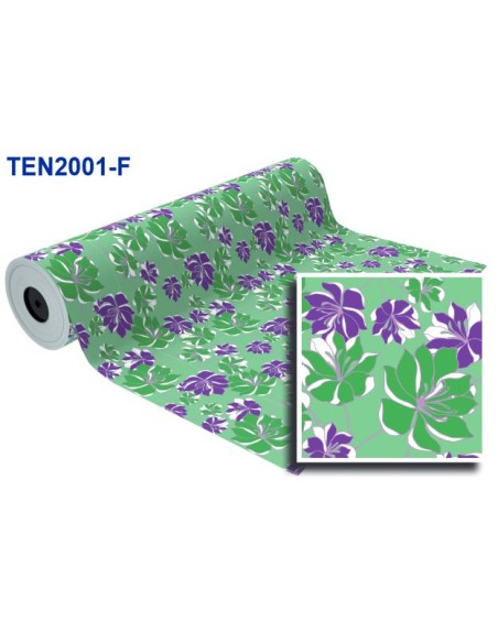 BOB. PAPEL REGALO VERDE FLORES  (62 CM)