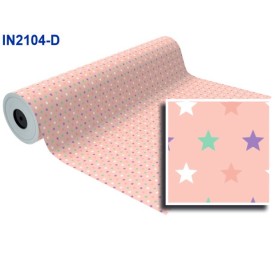 BOB. PAPEL REGALO CORAL ESTRELLAS  (62 CM)