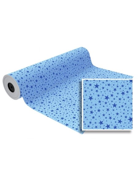 BOB. PAPEL REGALO AZUL ESTRELLAS (62 CM)