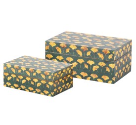 SET 2 CAJAS FLORAL 25X15X11/20X12X8 CM (1820)