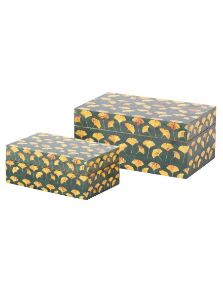 SET 2 CAJAS FLORAL 25X15X11/20X12X8 CM (1820)