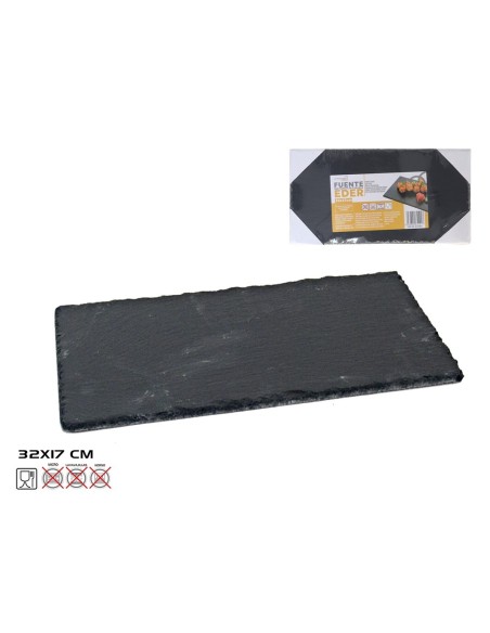 FUENTE EDER RECTANGULAR PIZARRA 32X17