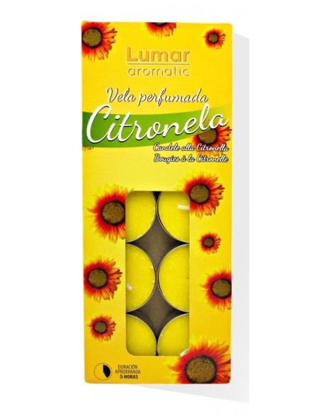 ESTUCHE 10 TEALIGHTS CITRONELA