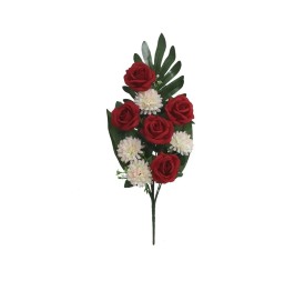 CONJUNTO ROSAS-MUM X 9-52 CM (ROJO)