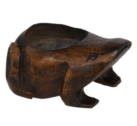 PORTAVELA RANA MADERA 8CM