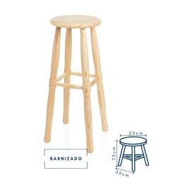 TABURETE ALTO Nº67 TORNEADO 25X35X70