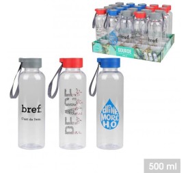BOTELLA TAPA METAL  500ML 3 SURTIDOS