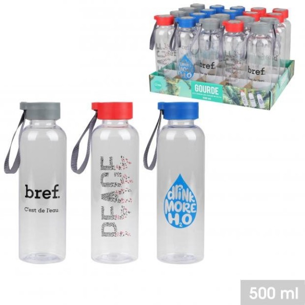 BOTELLA TAPA METAL  500ML 3 SURTIDOS (2857)