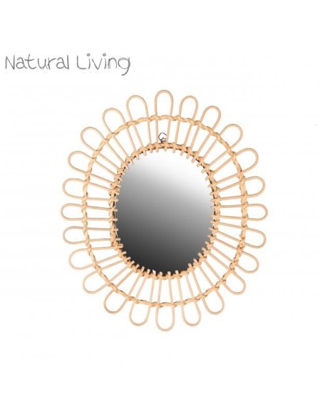 ESPEJO FIBRA NATURAL  34XH39CM