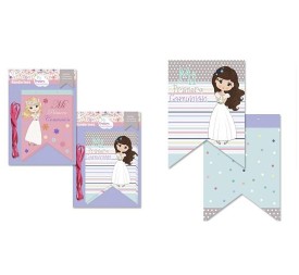 ***MI PRIMERA COMUNION BOLSA CON 12 BANDERINES NIÑ