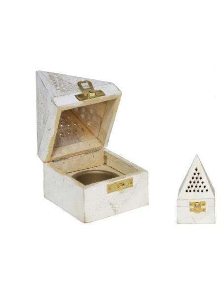 SOPORTE P/INCIENSO CONO PIRAMIDE WHITE 7,5X7,5X12,