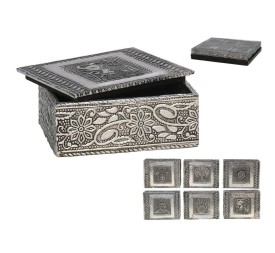 CAJA MDF DECORADA SILVER 6STD 7,5X10X4,2CM
