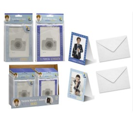 PRIMERA COMUNION TARJETA MARCO FOTOS NIÑO