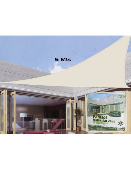 PARASOL TRIANGULAR ZEUS CREMA  5M