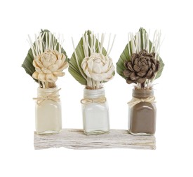 PLANTA SET 3 FLOR SECA CERAMICA 21X8X2 BLANCO