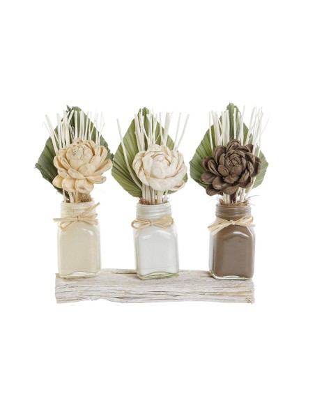 PLANTA SET 3 FLOR SECA CERAMICA 21X8X2 BLANCO