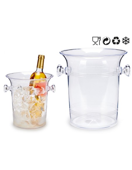 CUBITERA PLASTICO ASAS TRANSPARENTE 22,5 x 20,5 x 21 cm.