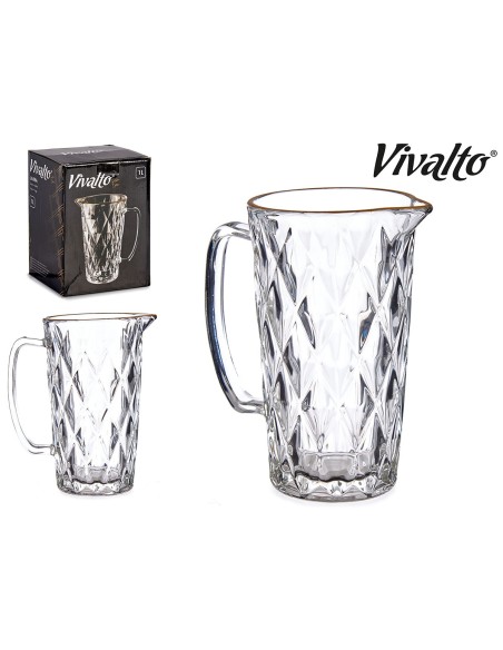 JARRA AGUA 1L DIAMANTE FILO ORO