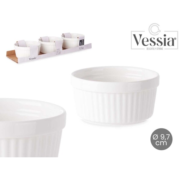 SET 3 BOWL REDONDO PORCELANA 9,7 CM