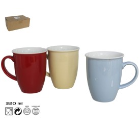 TAZA MUG 320ML PORCELANA SEATTLE 4 SURT.
